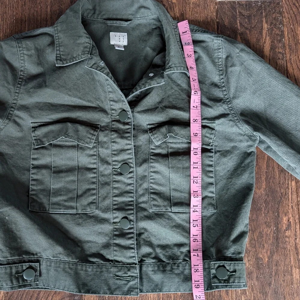 A New Day Cropped Jacket Olive Green - Picture 6 of 6